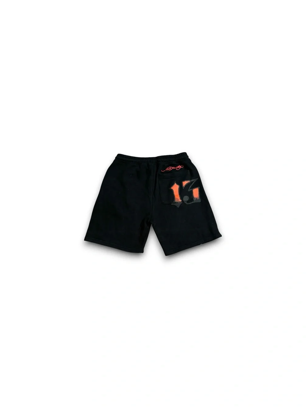 Ed Hardy Swallows Fleece Sweat Short Mens Small Black Tiger Snake Bird Print